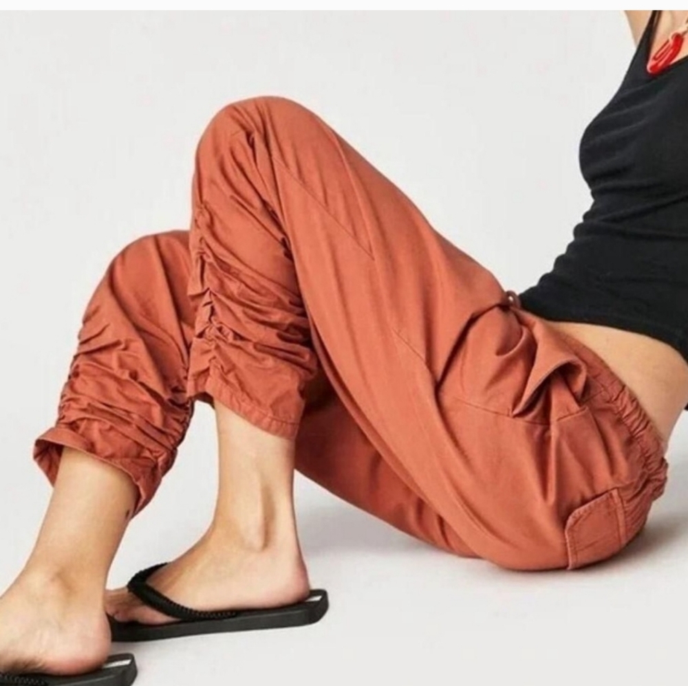 Free People New Light Parachute Pants in Myrrh Terracotta